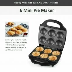 Unbranded Mini Pie & Quiche Maker Non Stick DIY Snacks Tarts Decadent Cakes + Recipe