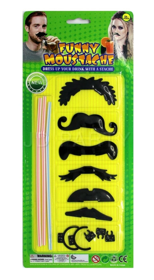 JD Party Dress Up Your Drink Funny Mustache Straw Party Supplies 2 JD Party Dress Up Your Drink Funny Mustache Straw Party Supplies