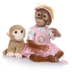 AliExpress Realistic New Born Baby Monkey Doll With Dummy & Toy 52cm Posable