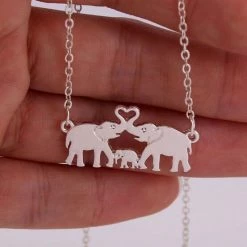 AliExpress Fashion Jewelry Gold Silver Family Elephant Pendant Necklace 12 AliExpress Fashion Jewelry Gold Silver Family Elephant Pendant Necklace