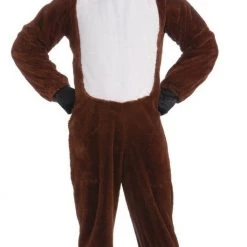 Morris Christmas Adult Costumes Reindeer Plush Jumpsuit Christmas Ladies Mens Costume