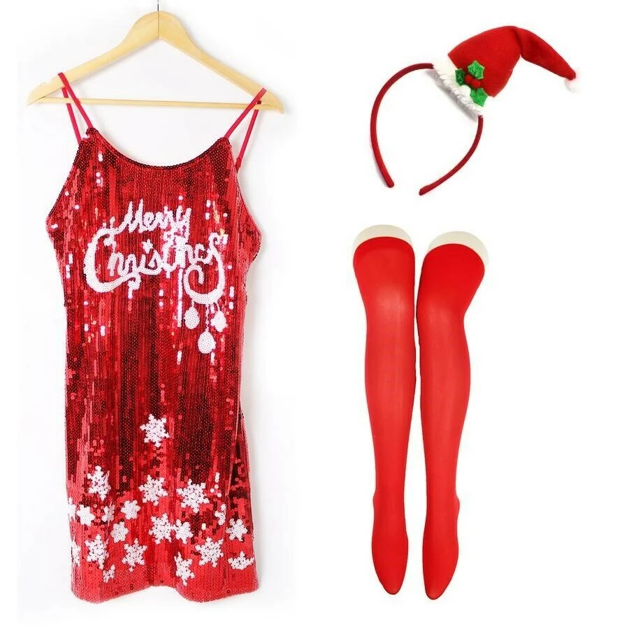 JD Party Merry Christmas Mrs Claus Santa Ladies Costume Kit 1 JD Party Merry Christmas Mrs Claus Santa Ladies Costume Kit