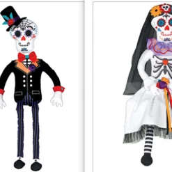 Balloon Agencies Critter Sitter Day Of The Dead Bride & Groom Dolls Halloween Decoration Props