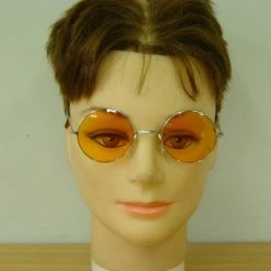 Unbranded 60s Hippie Sunglasses Blue Purple Yellow Green Pink Beatles John Lennon Glasses Costume Accessories