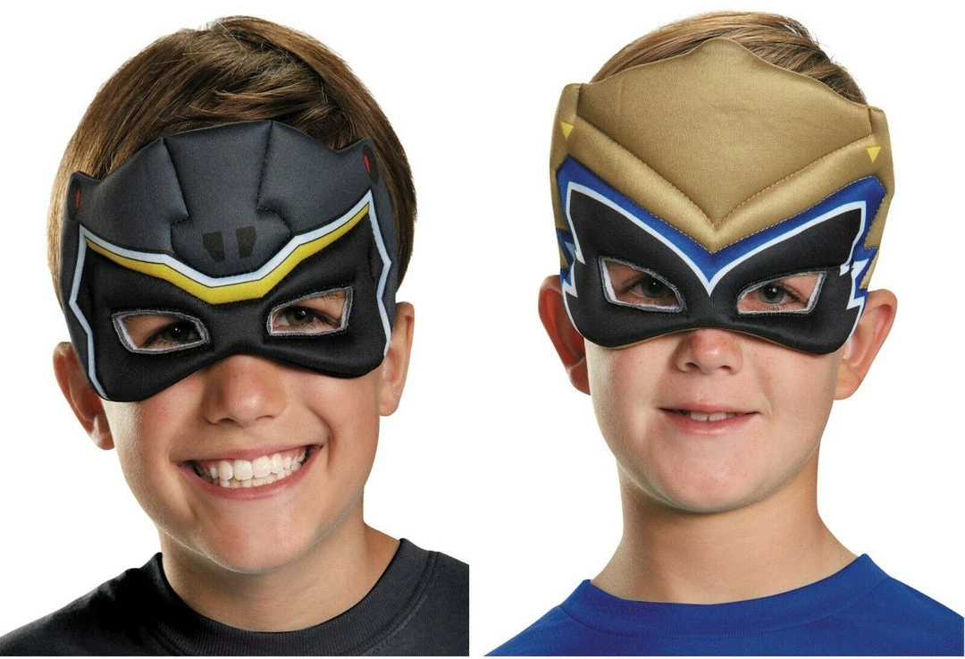 Morris Costumes Black Ranger Gold Ranger Puffy Mask - Dino Charge Kids Costume Mask Costume Accessories 1 Morris Costumes Black Ranger Gold Ranger Puffy Mask - Dino Charge Kids Costume Mask Costume Accessories