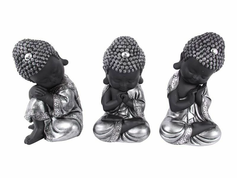 MALMAR Home & Garden Set Of 3 Stunning 20cm Buddha Figurines Ornament Statue - Zen Buddhas 1 MALMAR Home & Garden Set Of 3 Stunning 20cm Buddha Figurines Ornament Statue - Zen Buddhas
