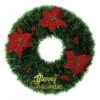 JD Party Christmas Wreath Red Poinsettia Flower Garland Wall Door Decoration Christmas Decorations