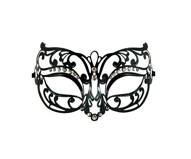 Sweidas Costume Accessories Black Venetian Metal Masquerade Ladies Eye Mask 1 Sweidas Costume Accessories Black Venetian Metal Masquerade Ladies Eye Mask