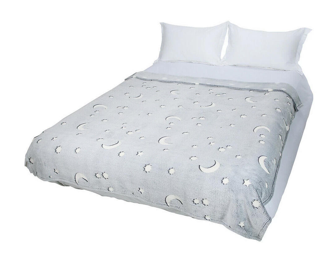 Kmart Home & Garden Glow In The Dark Space Moon & Stars Blanket 160cm X 180cm Kids Boys Blankee 1 Kmart Home & Garden Glow In The Dark Space Moon & Stars Blanket 160cm X 180cm Kids Boys Blankee