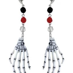 Morris Spider Skeleton Hand Steampunk Drop Earrings Halloween Costume Accessory Costume Accessories