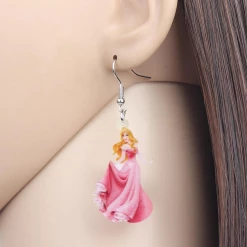AliExpress Fashion Jewelry Disney Princess Earrings Ariel Aurora Cinderella Jasmine Belle Snow White Elsa
