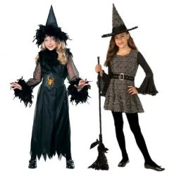 Rubie's Halloween Costumes Pretty Patchwork Black Witch Halloween Girls Costume