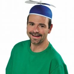 Balloon Agencies Blue Propeller Hat Beanie Costume Tweedle Dum Dee Clown Helicopter Hat