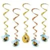 Beistle Party Supplies Pack Of 5 Insect Bumblebee Hive Metallic Hanging Party Decoration Whirls