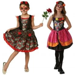 Rubie's Sugar Skull Red Rose Day Of The Dead Halloween Girls Costume Halloween Costumes
