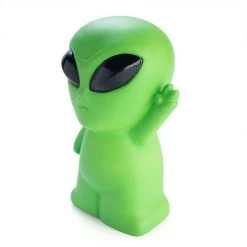 MDI Home & Garden Glowing Green Alien Battery Operated Home Decor Bedside Night Table Lamp