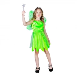 JD Party Green Tinker Bell Magical Fairy Christmas Girls Costume Christmas Kids Costume