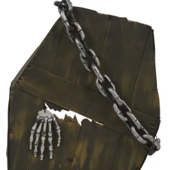 Unbranded Halloween Props/Decoration Animated Moving Screaming Skeleton Chained In Coffin Halloween Decoration Prop