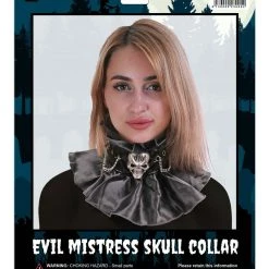 JD Party Evil Mistress Skull Collar Ladies Halloween Costume Accessory