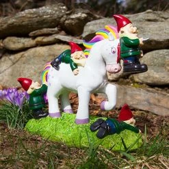 Williamvalentine Home & Garden BigMouth Unicorn Gnome Massacre Garden Gnome