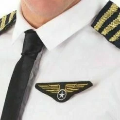 Tomfoolery Aviator Pilot Badge And Epaulette Costume Set