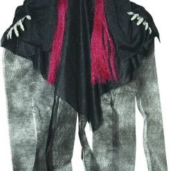 Morris Halloween Props/Decoration Creepy Doll Black With Red Hair Halloween Decoration Prop