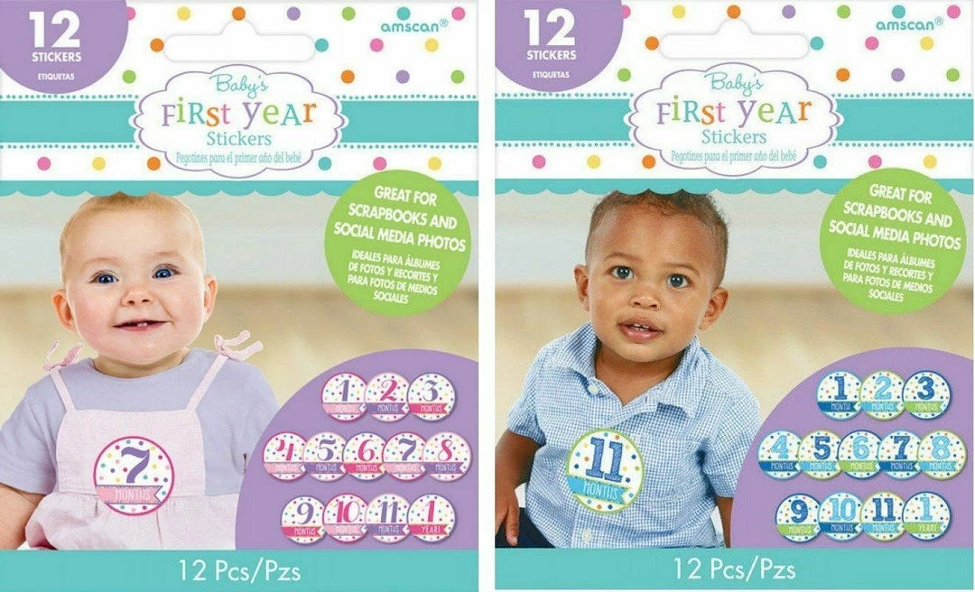 Balloon Agencies Baby Shower Girl Boy First Year Monthly Milestone Photo Stickers Props 12 Months 1 Balloon Agencies Baby Shower Girl Boy First Year Monthly Milestone Photo Stickers Props 12 Months