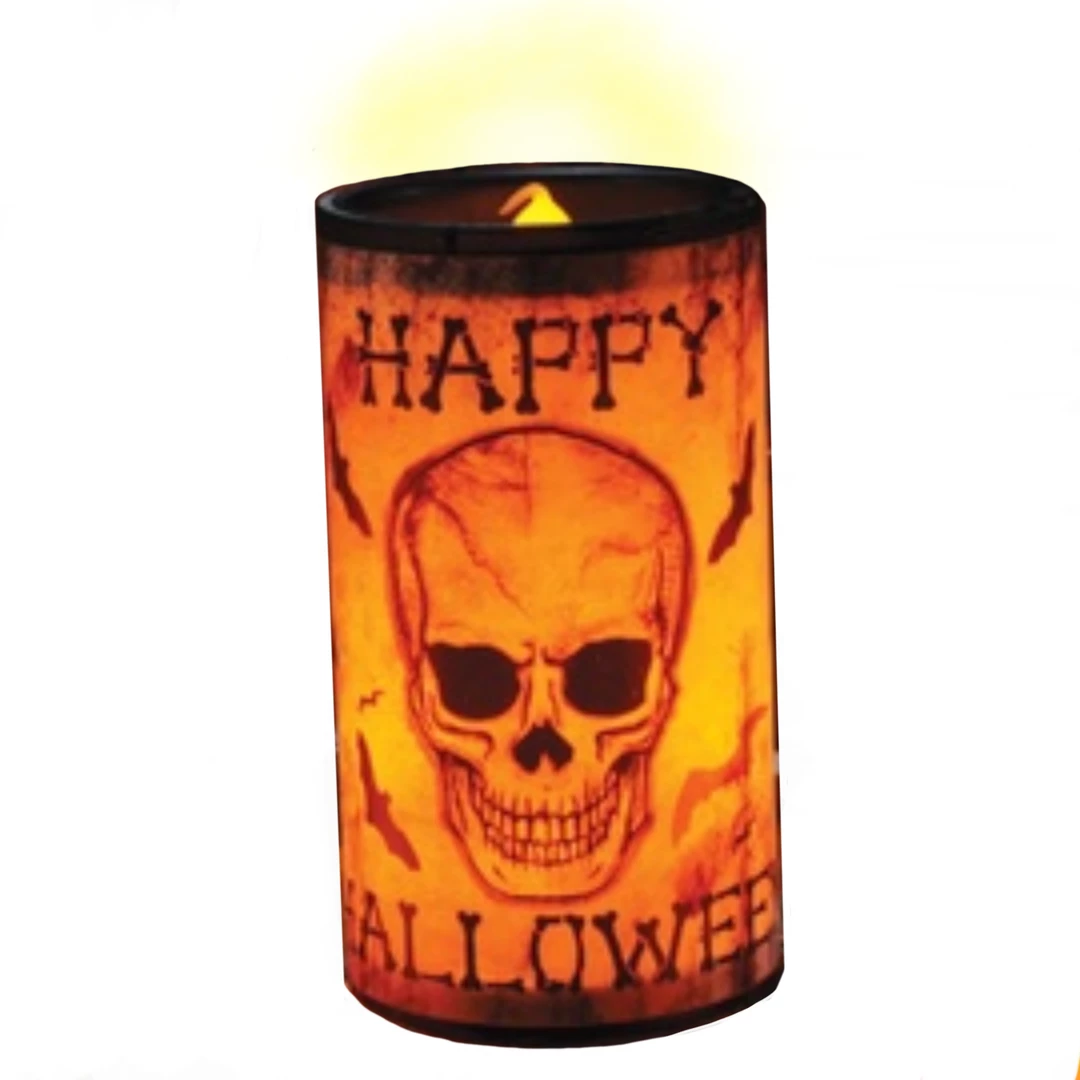 Sweidas Creepy LED Candle Raven Bat And Skull Halloween Decoration Prop 2 Sweidas Creepy LED Candle Raven Bat And Skull Halloween Decoration Prop