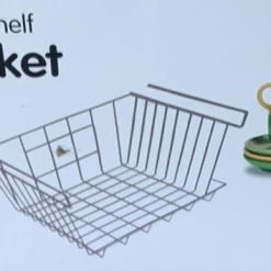 ALDI Hanging Under Shelf Basket Storage Rack For Kitchen Pantry Bathroom Cupboard GRY
