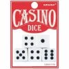 Balloon Agencies SET OF FIVE Casino Playing Dice 6 Sided White & Black Dots Game Play Board Game