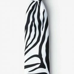 Amscan 80s Skinny Zebra Print Black And White Costume Tie