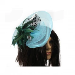 JD Party Costume Accessories Fascinator With Feather And Veil Party Wedding Headpiece