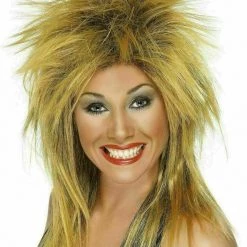 Smiffys Rock Diva Wig 80s Mullet Punk Ladies Fancy Dress Tina Turner Costume Wig Wigs 8 Smiffys Rock Diva Wig 80s Mullet Punk Ladies Fancy Dress Tina Turner Costume Wig Wigs