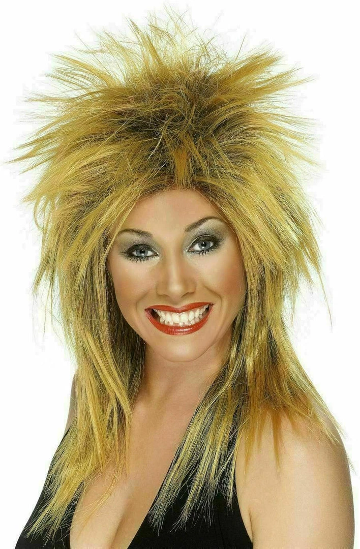 Smiffys Rock Diva Wig 80s Mullet Punk Ladies Fancy Dress Tina Turner Costume Wig Wigs 4 Smiffys Rock Diva Wig 80s Mullet Punk Ladies Fancy Dress Tina Turner Costume Wig Wigs