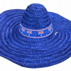 Balloon Agencies Australian Bandit Mexican Sombrero Straw Hat Moustache & Cigar Fancy Dress Costume Costume Accessories