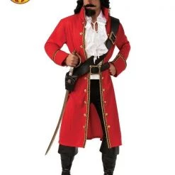 Rubie's Captain Hook Black Pirate Captain Heart Plundering Pirate Mens Costume