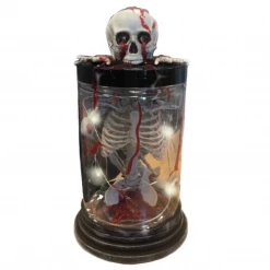 Sweidas LED Hell Fire Skeleton Lantern Table Decor Halloween Decoration