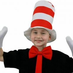 Elope Licensed Dr Seuss Cat In The Hat White Gloves Kids Boys Girls Costume Accessory