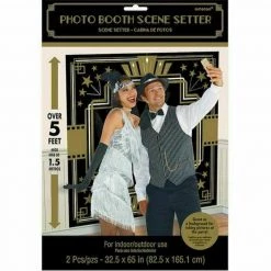 Balloon Agencies Great Gatsby 1920s 20s Glitz & Glam Selfie Wall Backdrop Scene Setter Photo Boot Party Supplies