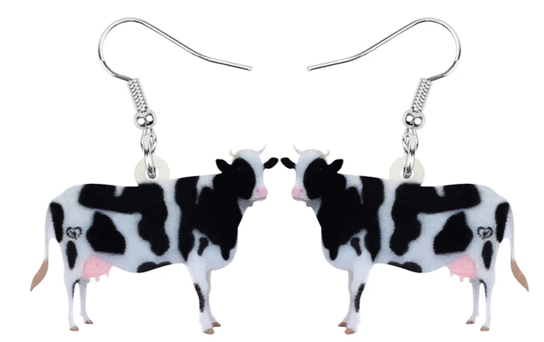 AliExpress Black & White Milk Cow Drop Earrings For Pierced Ears Creative Jewellery Fashion Jewelry 1 AliExpress Black & White Milk Cow Drop Earrings For Pierced Ears Creative Jewellery Fashion Jewelry