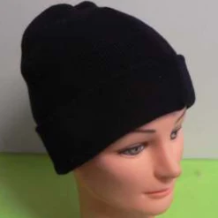 Aussie Toys Adults Mens Ladies Thermal Winter Black Beanie Knitted Hat Clothing Apparel