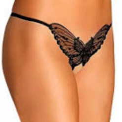 Tomfoolery Leg Avenue Butterfly Crotchless Panty G String Ladies Sexy Underwear Lingerie