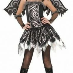 Amscan Fallen Black Evil Angel Girls Halloween Costume Wings & Halo