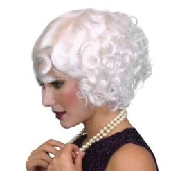 Carnival Flapper 1920s Curly Wig Cabaret Speakeasy Burlesque 20s Costume Dress Up