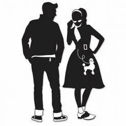 Balloon Agencies Party Supplies 50s Rock & Roll Juke Box Record Car Cardboard Cutouts Party Decoration