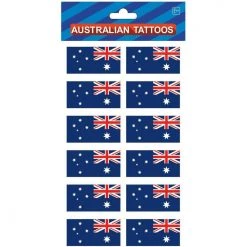 JD Party Costume Accessories Australian Flag Map Temporary Tattoos Accessory Stickers Australia Day
