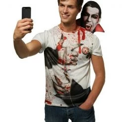 Rubie's Vampire Selfie Shocker Shirt Size Standard Mens Halloween Costume