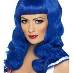 Smiffys Blue Sweetheart California Girl Katy Perry Ladies Costume Wig
