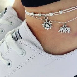 AliExpress Boho Silver Elephant Ladies Anklet