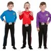Rubie's Wiggles Boys Girls Deluxe Purple Blue Red Wiggle Costume Poly Bag